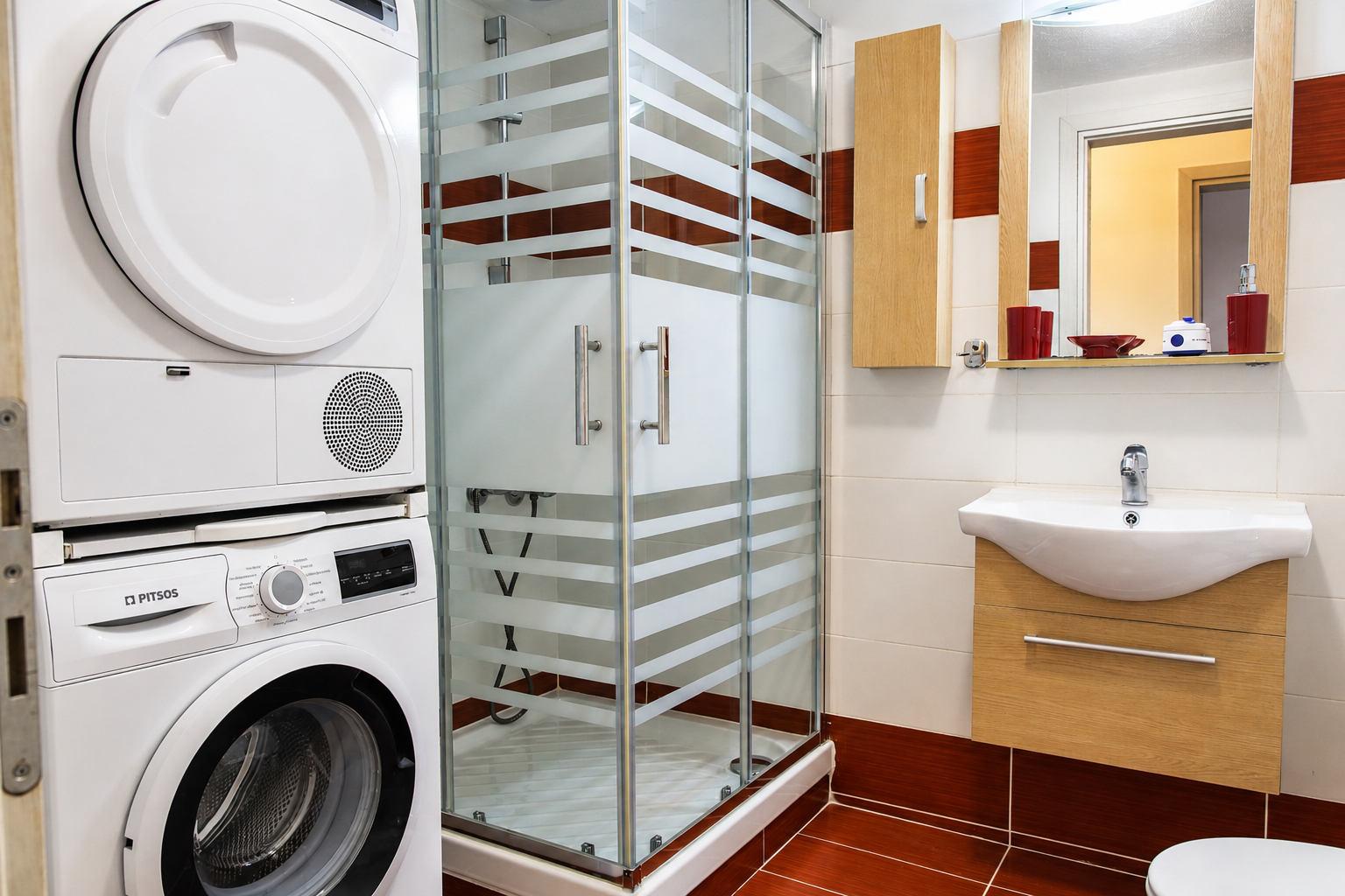 Bathroom and private laundry